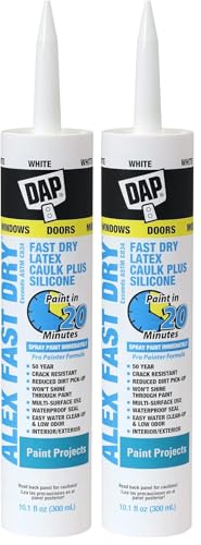 DAP 18425 White Caulk 10.1 oz 10.1 Fl Oz Whites (Pack of 2)
