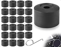 Emezddo 23 Stück Radschraubenkappen,Schraubenabdeckung,Reifenmutternabdeckungen,Auto Diebstahlschutz Radkappen mit Entfernungswerkzeug,Kompatibel mit VW Auto(Schwarz)