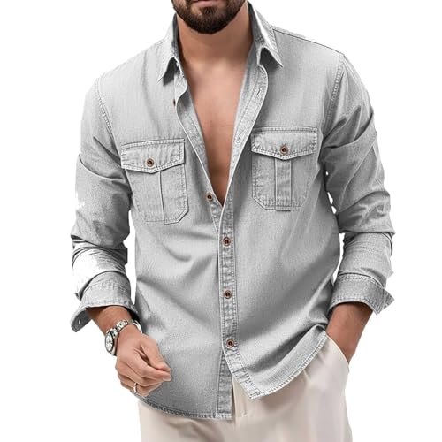 Chemise homme manche longue pour les vacances à la plage et l'extérieur