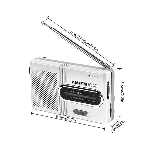 Mini radio FM portátil de bolsillo MP3 estable con sonido claro a pilas 3