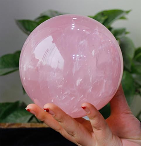 Sphère de quartz rose 7cm et socle en bois pour harmoniser la maison - 4