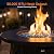 BALI OUTDOORS Propane Fire Pit Table Gas Firepit 30 Inch 50,000 BTU with Fire Glass Cover Lid for Patio, Garden, Backyard and Porch