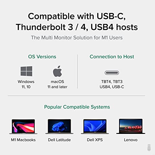 Plugable 13-In-1 Usb C Docking Station Dual Monitor, 100W Charging, Dual 4K Displays 2X Hdmi Or 2X Displayport, Compatible With Mac, Windows, Thunderbolt 3 / 4, Usb-C (5X Usb, Ethernet, Sd Card Reader #TOP4