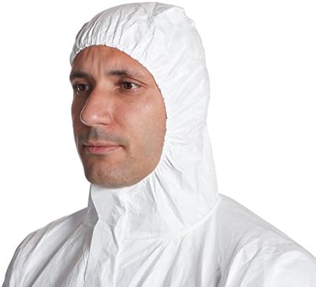 DuPont Tyvek 500 Xpert | Chemical Protective Clothing with Hood, Category III, Type 5-B and 6-B | Robust yet Lightweight | White | Size XL