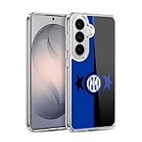 Head Case Designs Licenza Ufficiale Inter Milan Nero & Blu IM 2Stars Custodia in Gel [Protezione di Grado Militare] Compatibile con Samsung Galaxy S26