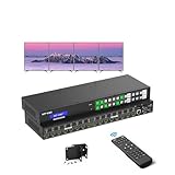 MT-VIKI 8x8 4K Seamless HDMI Matrix Video Wall 2x4 w/Web GUI+Audio Out, Customised HDMI TV Wall Controller, Rack Mount Matrix Switcher Splitter Support RS232, APP, IR Remote, Web