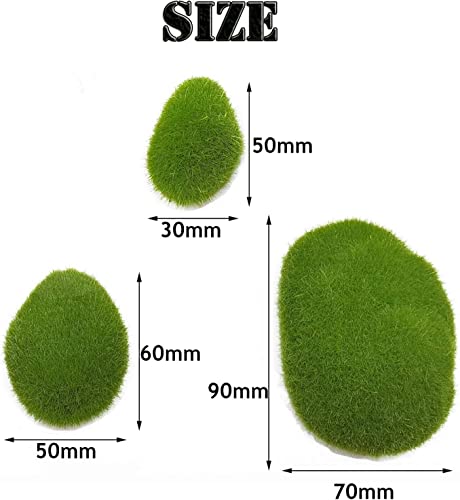 Yoohua 30Pcs 3 Size Artificial Moss Rocks Decorative, Green Moss Balls,Moss Stones, Green Moss Covered Stones, Fake Moss Decor For Floral Arrangements, Fairy Gardens And Crafting … #TOP1