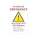 CafePress - Autism Emergency Warning Sticker for Home - Rectangle Bumper Sticker Car Decal
