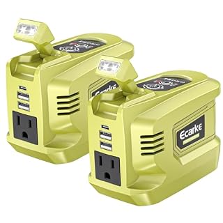 Ecarke 220W Power Inverter Compatible with Ryobi 18V Battery (2-Pack)