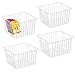 GCAT Metal Wire Organizer Freezer Baskets Storage Bin with Handles, 2 Pack Organizer Bins for Kitchen, Pantry, Refrigeator, Cabinet, Shelf, Coutertop and Laundry Room