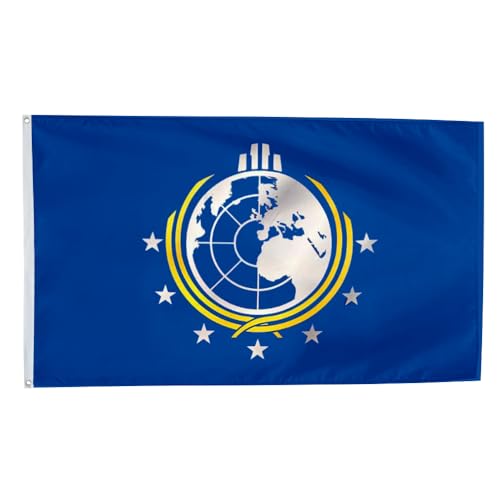 Yanbooch Super Earth Flagge, Banner, Wohnheim, Frat, Männerhöhle, Dekoration, 90 x 150 cm, Blau