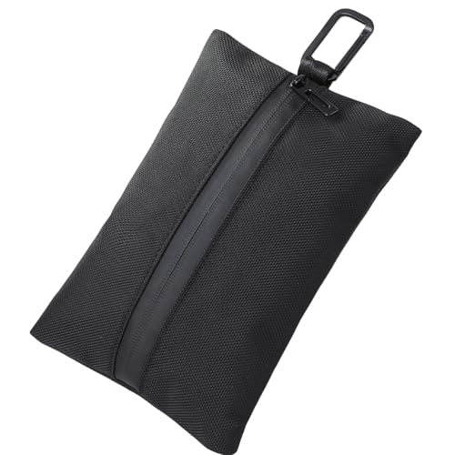 [CARRY ALL BEFORE ONE] 小物ポーチ ガジェットポーチ 撥水 耐水 薄型 軽量 コンパクト 旅行 出張 便利グッズ バッグインバッグ マウス モバイルバッテリー 収納ポーチ 小物入れ ブラック L