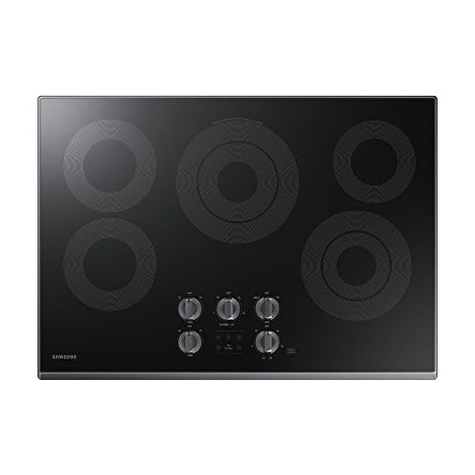 Samsung 30" Black Stainless Steel Electric Smoothtop Stovetop Cooktop NZ30K6330RG