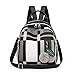 Produktbild SXCYU Damenmode haarigen Ball pendent Rucksack mischfarbe breite Schulter Rucksack multifunktionale Outdoor Reise schultaschen, grau