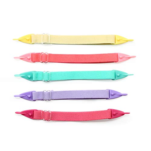 Kids Glasses Strap, Children Eyeglasses Cord, Sports Eyewear Head Band Retainer (5pcs Per Package) (girls mixed colors)