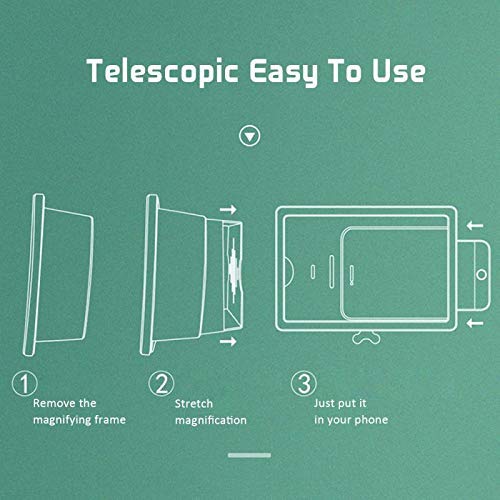 Mobilna lupa filmowa Przenośna lupa do ekranu telefonu komórkowego Uniwersalny wyświetlacz projektora 3D Powiększony ekspander Uchwyt stojaka Ekran do lupy Smarephone Czytanie/obserwacja/naprawa