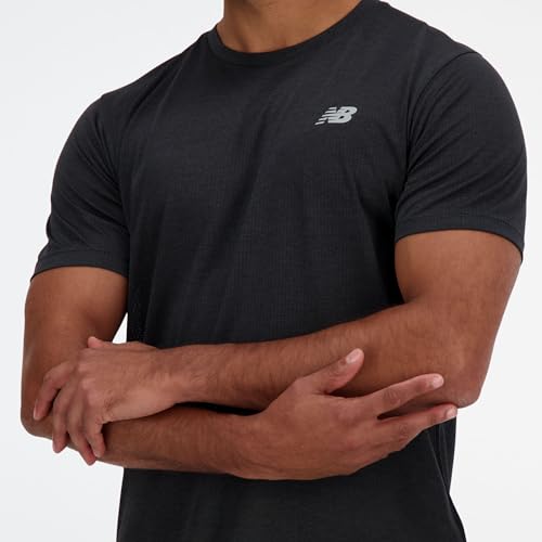 New Balance Run For Life Athletics T-Shirt Da Uomo Black M - 5