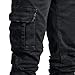 QOAAIE Men's Slim Fit Ripped Skinny Jeans Casual Moto Biker Jean Pants Fashion Stretch Destroyed Denim Pant (Blacka3,3X-Large)
