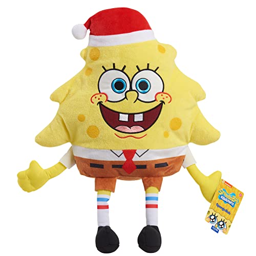 Just Play Spongebob Squarepants Holiday Large 18.5-inch Plush Stuffed Spongebob, Kids Toys for Ages 3 Up