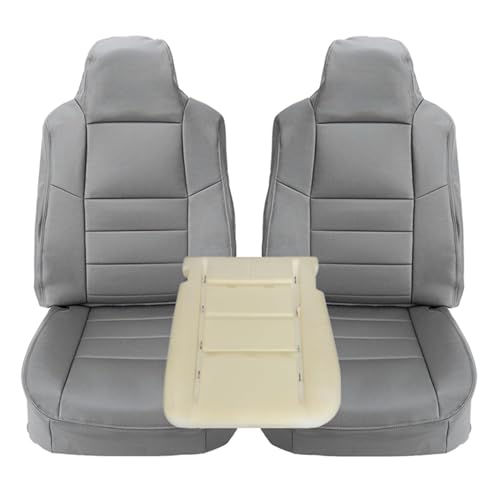 NLQR Leather Seat Covers & Foam fit for Ford F250 F350 F450 Lariat 02-07
