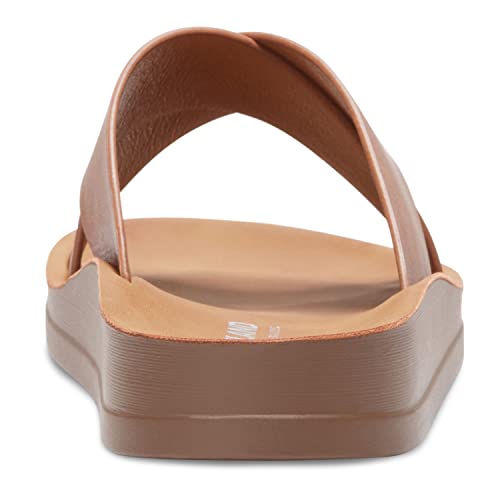 Eastland Women's Samantha Flat Sandal, Tan, 11 #TOP2