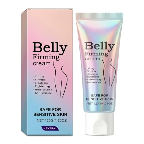Crema Reductora y Reafirmante Corporal, Crema para el Vientre, Hot Cream, Reafirmante Corporal para Abdomen, Cintura y Glúteos, con Sensación de Calor, Textura Ligera, para Mujeres y Hombres, 120g