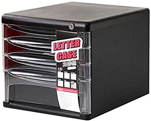 Touch downOffice cabinet File Cabinets Document Storage Cabinet Comfortable Pull-in Design Lockable Office Organizer Large Space Plastics(27X36X26CM) File rack (Color : Black, Size : 5-layer) (Black 5)