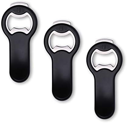 KITCHENDAO 2 in 1 Magnetic Beer Bottle Opener for Fridge and RV with Cap Catcher - Pop Can Soda Can Opener, Stick to Refrigerator for Easy Storage with Magnet, Gift for Men Husband Father- 3 Pack