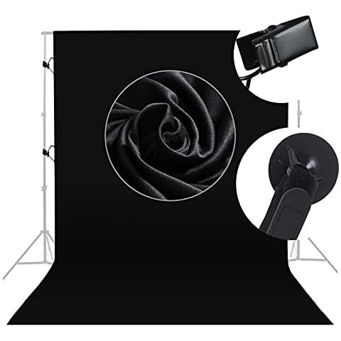 Stepdiy Black Backdrop Background for Studio, Streaming, 5x7 ft Cover
