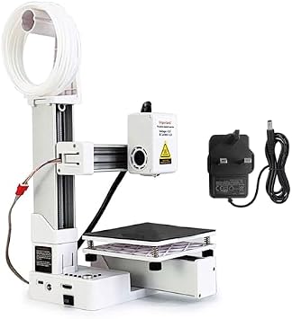Small 3D Printer for Beginner, Frequency Division Multiplexing 3D Printer, High Accuracy Rapid Heating And Printing Compact 3D Printing Machine for Education (UK Plugs)