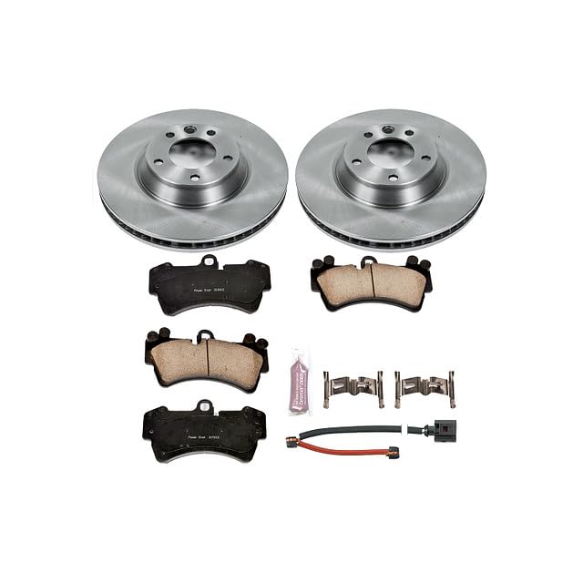 Image of PowerStop Front Brake Kit for Audi Q7 2007-15 |Porsche Cayenne 2003-06 |Cayenne 2008-10 |Volkswagen Touareg 2004-08 - Z17 Ceramic Brake Pads & Disc Rotors Replacement, KOE4558