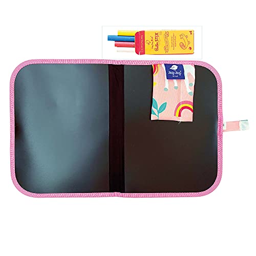 Jaq Jaq Bird Doodle It & Go Erasable Book (Unicorn) | Non Toxic Reusable Compact Travel Chalk Doodle & Drawing Book For Kids And Children #TOP7