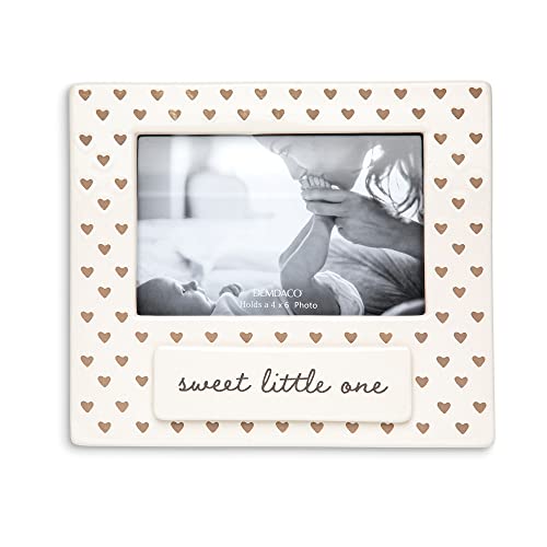 Demdaco Sweet Little One Cream Holds 4 X 6 Inch Photo Ceramic Wall Or Tabletop Frame #TOP21
