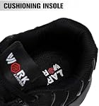DYKHMILY Chaussures de tennis en acier antidérapant pour hommes Chaussures de travail large Poncture Proof Légèreté Sécurité espadrilles Chaussures de Tennis en acier résistant aux glissements