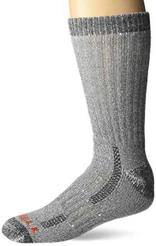 Merrell Heavyweight Hiker Cold Weather Wool Crew Sock-Unisex Breathble Mesh Zones And Arch Band Support, Onyx, M/L (Men's 9.5-12 / Women's 10-13) #TOP19