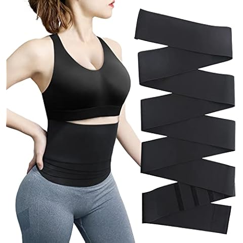 Waist Trainer for Women Snatch Body Shaper Bandage Tummy Sweat Wrap Workout Waist Trimmer Belt for Gym Sport 4M Black Cover