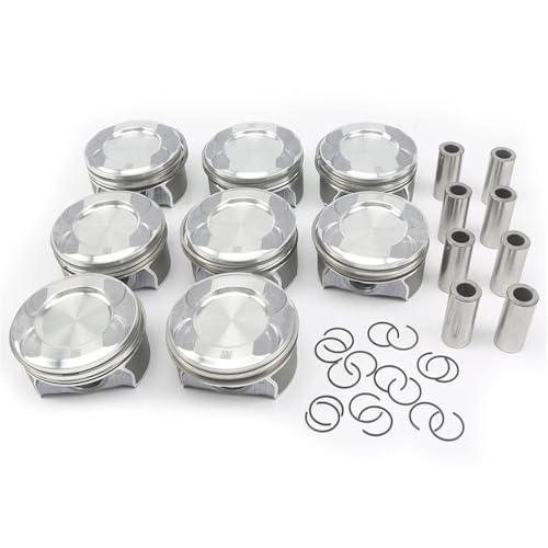 Engine Piston, 8PCS Engine Pistons Set A2780302317 2780300100 Compatible For Benz X166 W221 W222 GL500 S500 M278 GLS500 E500 ML500 S500 4.6T 4.7T