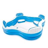 Diseño fino de 3:: la piscina inflable cuenta con 2 portavasos, lo que hace que la piscina sea más útil.