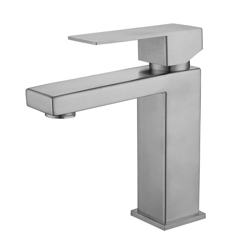 Robinet de lavabo carré pour simplifier la routine matinale de toute la famille