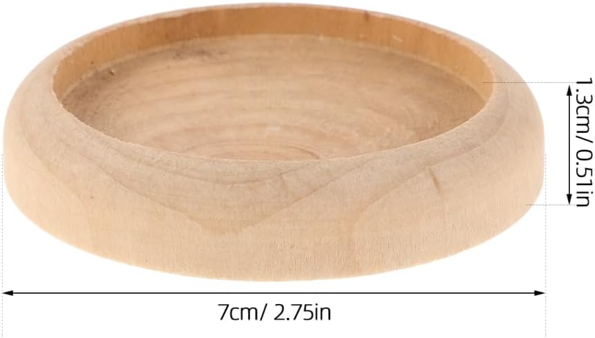 Yardwe 10 Pcs Solid Wood Bases 2.75 Inch Unfinished Round Wooden Base for Diy Needle Cushion Pin Cushion Stand and Miniature Artware Display