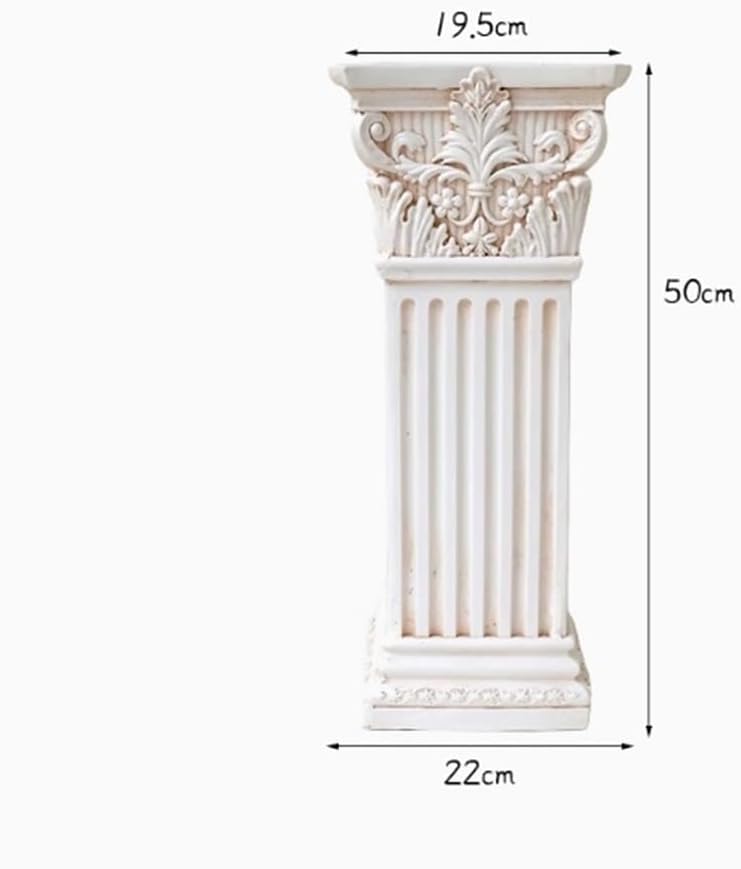 Corinthian Column European Roman Pillar Magnesium Oxide Column Statue Pedestal Stand for Home and Garden Decor
