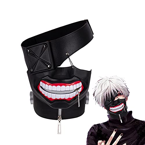 YZJYB Anime Ken Kaneki Cosplay Maske, Tokyo Ghoul Cosplay Kleid Outfit für Halloween Party Karneval Verkleidung Partys Cover