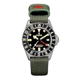 FTEOXLC Thorn T020 NH34 Orologio meccanico automatico GMT da uomo, cassa in titanio da 42 mm, vetro zaffiro, resistente all'acqua fino a 200 m, orologio subacqueo