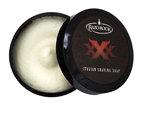 Image of RazoRock XXX Italian Shaving Soap: Artisan Made Shaving Soap for Men - Tallow Based Shave Cream Soap for Wet Shaving - Rich, Creamy Lather and Classic Italian Barber Shop Scent - 5 Fl Ounces (150 ML)