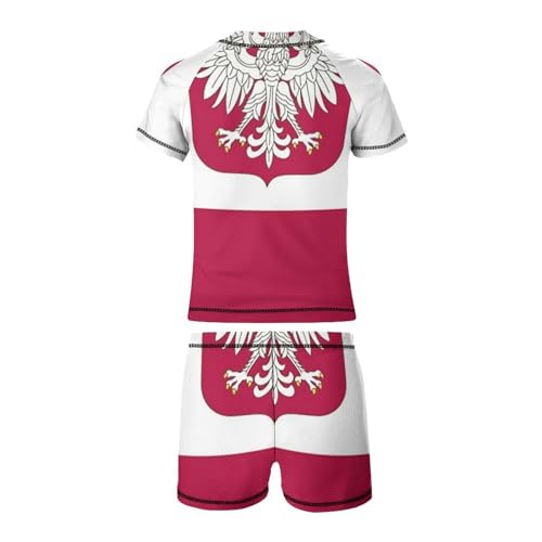 Polish FlagChildren's Casual Swimsuit Set - Simple and Versatile8-10Y（130cm）3