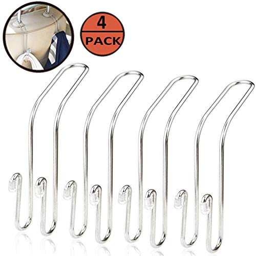 EldHus 4-Pack Car Hooks, Truck Vehicle Back Seat Headrest Hanger Holder Hook
