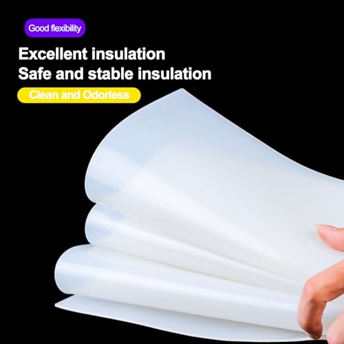 Feuille caoutchouc silicone blanc 5mm d'épaisseur souple 20cm - 6