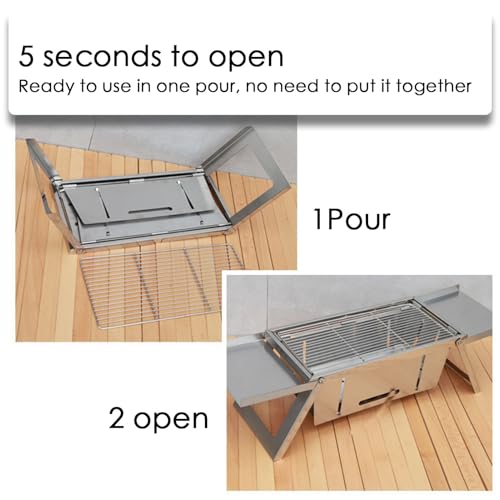 Barbecue à charbon de bois pliable compact pour simplifier vos repas nomades - 8