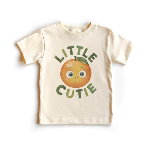 Little Cutie Toddler Shirt - Cute Kids Orange Fruit Lover Gift - Natural Toddler & Youth Graphic Tee