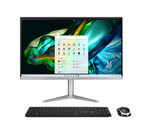 Image of acer Aspire C24-1300 AIO | 23.8 inch 1366x768 HD | Ryzen 5-7520U - 512GB SSD Hard Drive - 8GB RAM - AMD Radeon 610M | 4 cores @ 4.3 GHz - 4GB GDDR6 Win 11 Home Black